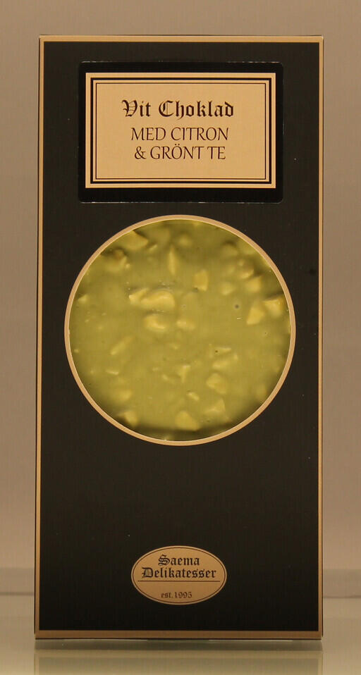 Vit Choklad med Citron och Grönt Te 12 x 100gr