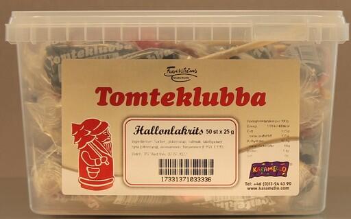 Tomteklubba Hallon/Lakrits 50 pack (50 x 25gr).
