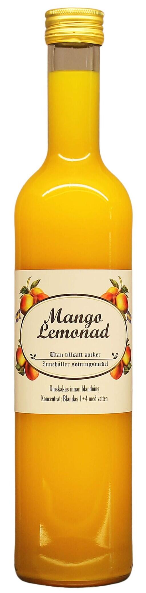 Mango Lemonad helt utan socker från Saema Delikatesser.