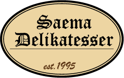 Saema delikatesser logotyp, hög.